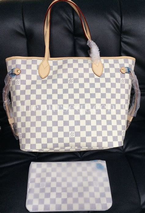 louis vuitton damier azur neverfull real vs fake|louis vuitton damier azur collection.